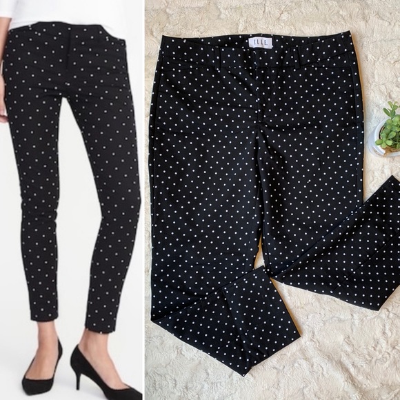 Elle Pants - Elle black and white polkadot cropped pants